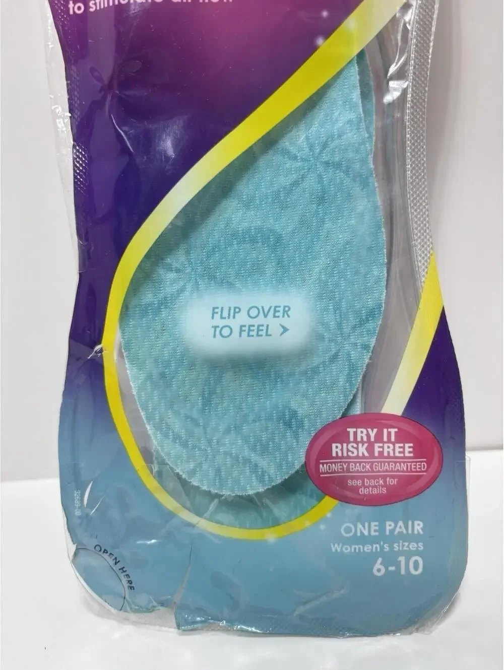 Dr Scholls Dream Walk Fresh Cool Insoles Size 6-10 1 Pair Cut Out Design *Open*